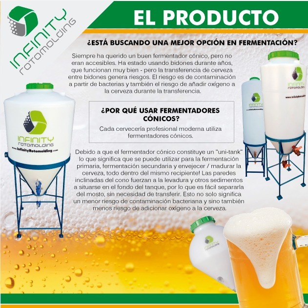 Base Fermentadores D69 De 175l A 380l Infinity Rotomolding