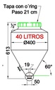 Fermentador Infinity Rotomolding Clamp 40l Cerveza