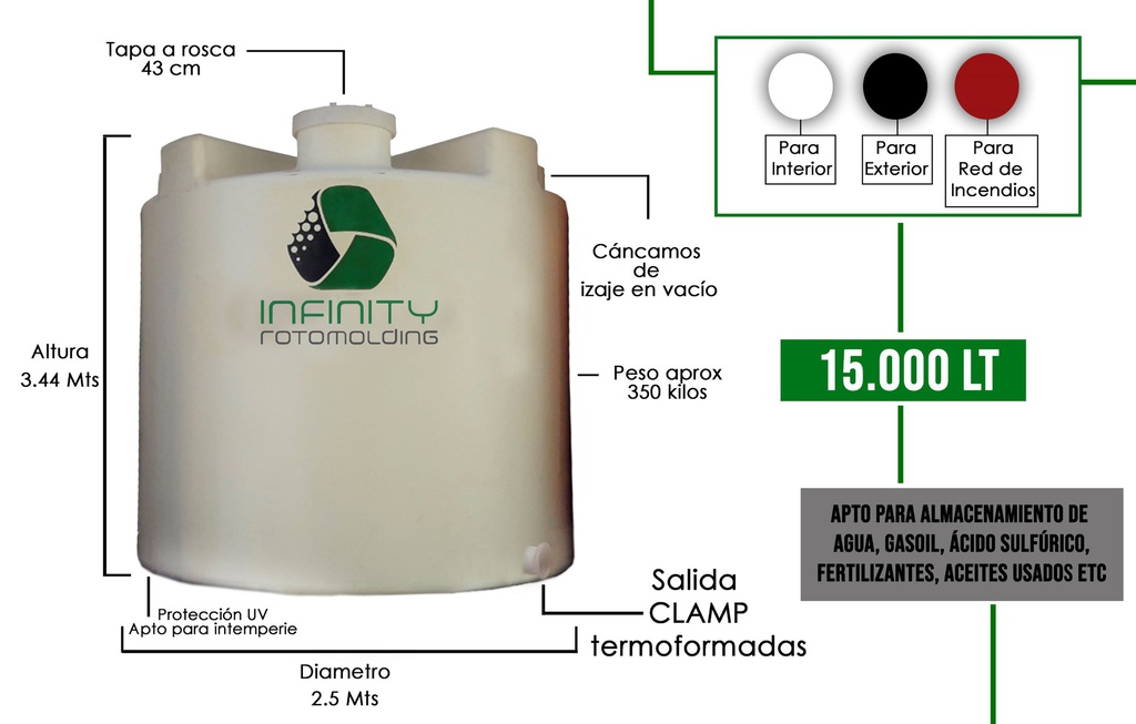 Tanque fondo plano 15000L