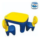 Mesa Mesita Infantil + 2 Sillas - Juegos Yop