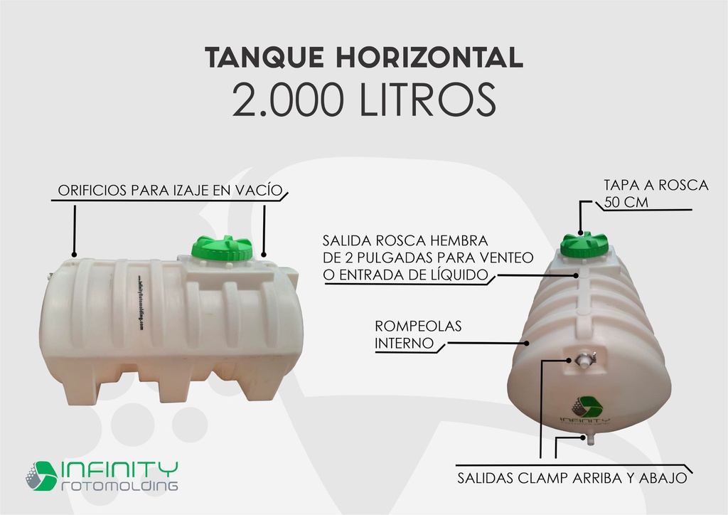 Tanque Horizontal 2000L